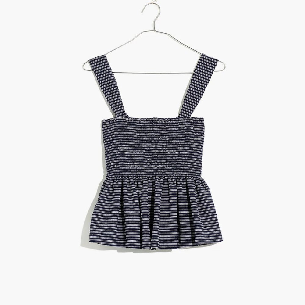 🔥MOVING SALE🔥NEW Madewell Smocked Peplum Tank